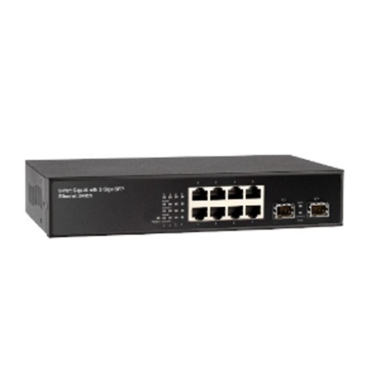 8 portli 10/100/1000M + 2-Port Gigabit SFPL2+ To‘liq boshqariladigan kalit